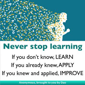 Never Stop Learning